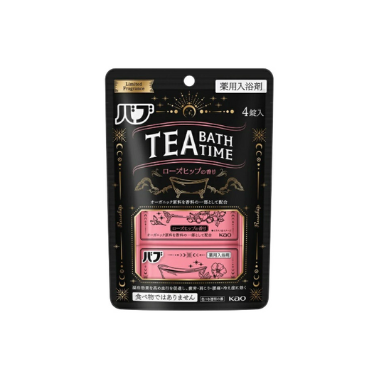 Kao Tea Bath Time Soaks Rosehip Scent 4 tablets 160g