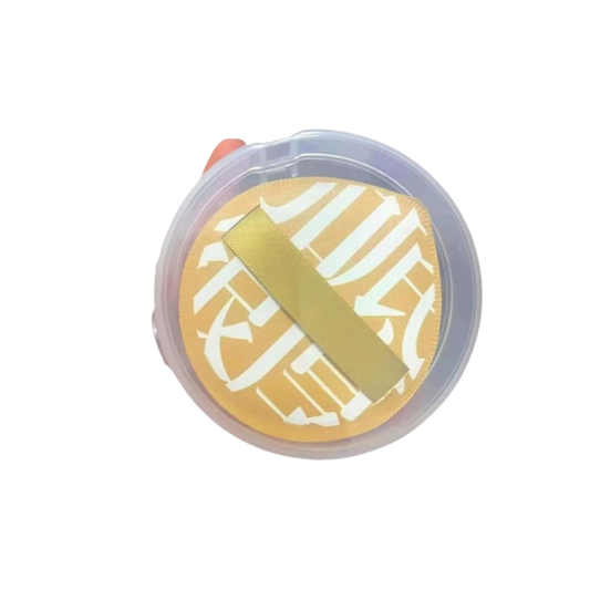 Professional Cosmetic Triangle Makeup Air Cushion Sponge Yellow Print - Medium