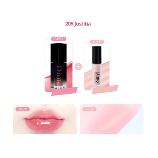 Dinto Blur Glow Lip Tint 205 3.5g + Mini Glow Cheek P205 1.6g Set