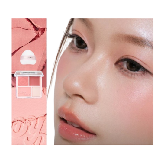 JUDYDOLL 2 in 1 Blush Highlight Palette - 02 Fresh Peach