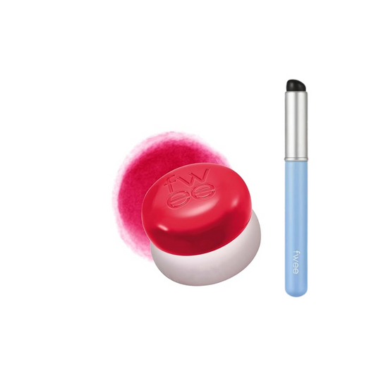 fwee Lip & Cheek Blurry Pudding Pot + Blending Brush 5g (Mule RD02)