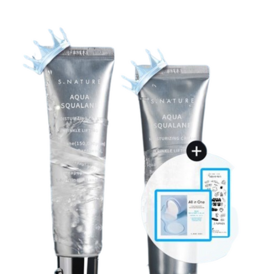 S.NATURE Aqua Squalane Moisturising Twin Pack Cream Set 2 x 60ml