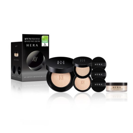 HERA BLACK CUSHION FOUNDATION SPF34/PA++ 21C1 7pc Set