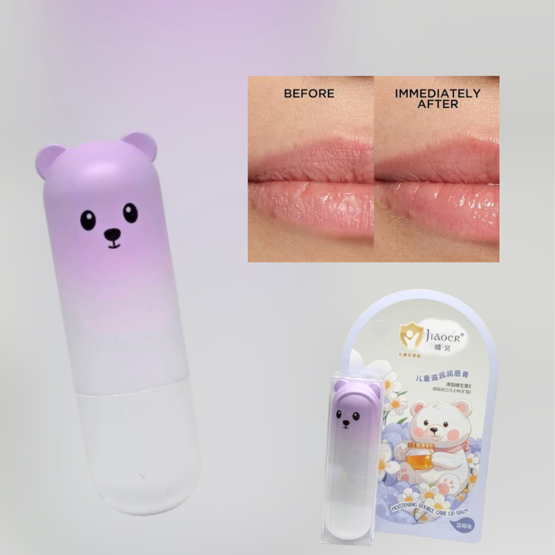 Jiaoer Moistening Double Care Lip Balm Purple - 3.2g