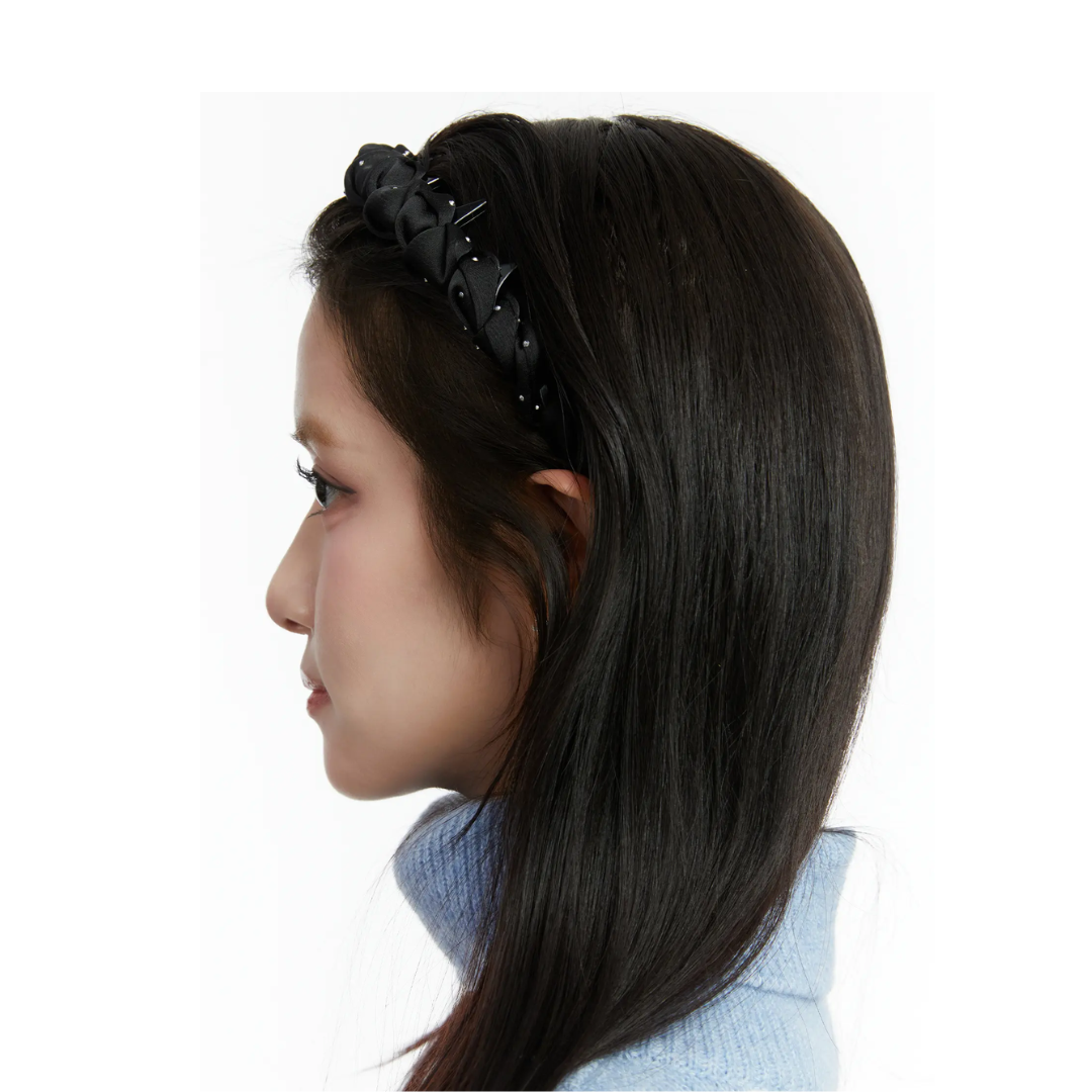Korean Style Black Polka Dot Headband – BLK/WHT