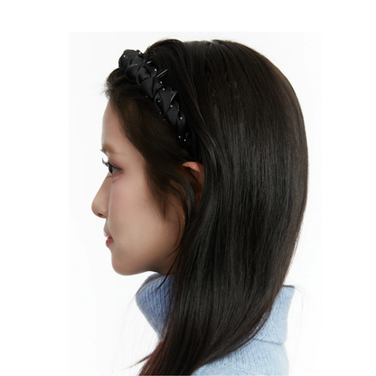 Korean Style Black Polka Dot Headband – BLK/WHT