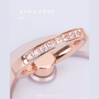 HODA Glitter MagSafe Phone Ring Holder & Stand Pop Socket – Rose Gold/Crystal