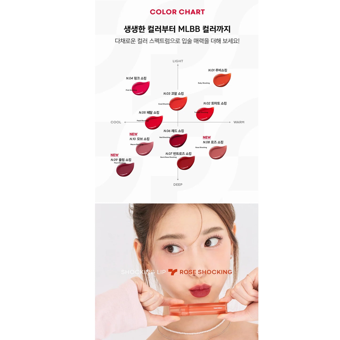 TONYMOLY Perfect Lip's Shocking Lip Stains -Coral Shocking 03