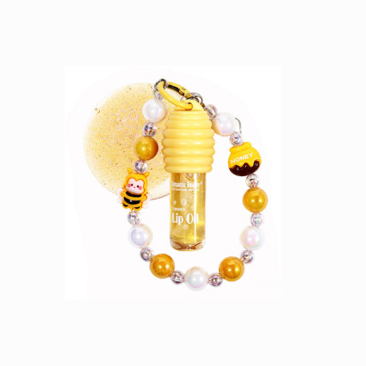Romantic Beauty Lip Shimmer Oil Keychain 5ml - 01(yellow banana)