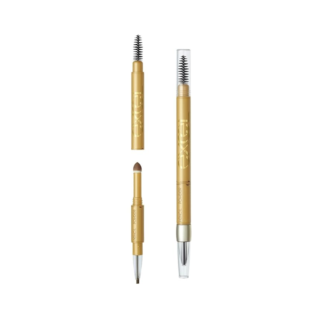 EXCEL 3-in-1 Powder & Pencil Eyebrow PD01 Natural Brown 10g