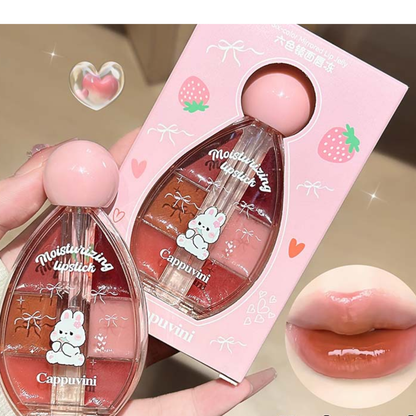 CAPPUVINI Makeup Jelly Lip Glaze – Mirror Crystal Lip Tint Palette (6g) - 02