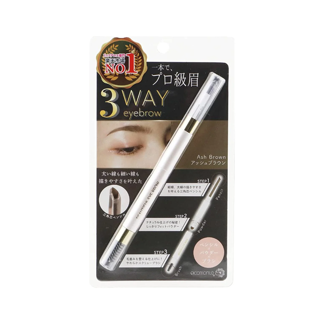 Picomonte 3-in-1 Powder & Pencil Eyebrow Light Brown 10g