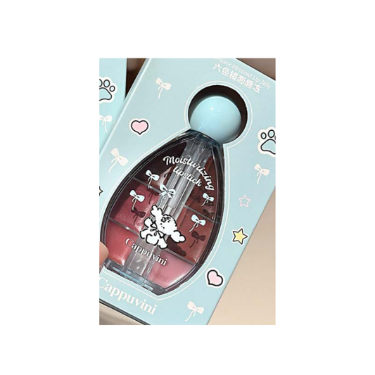 CAPPUVINI Makeup Jelly Lip Glaze – Mirror Crystal Lip Tint Palette (6g) - 01