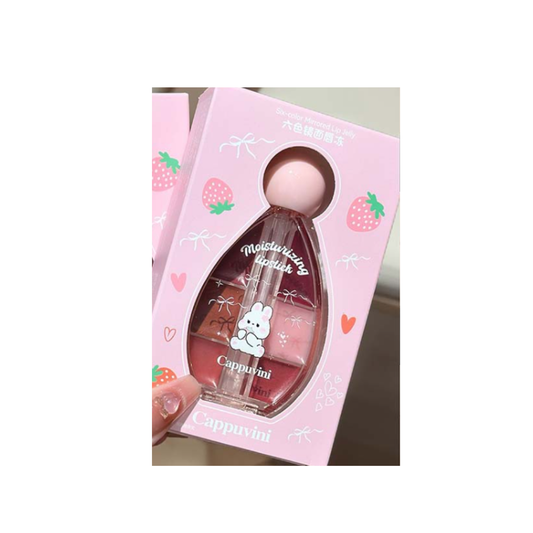 CAPPUVINI Makeup Jelly Lip Glaze – Mirror Crystal Lip Tint Palette (6g) - 02
