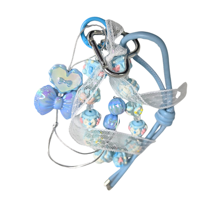 Handmade Cute Bag Charm Keychains - Blue