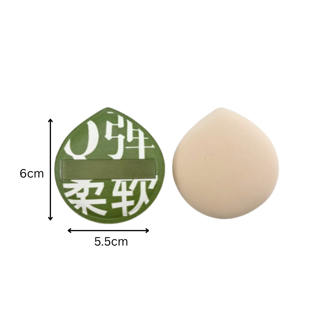Professional Cosmetic Triangle Makeup Air Cushion Sponge Green Print - Small