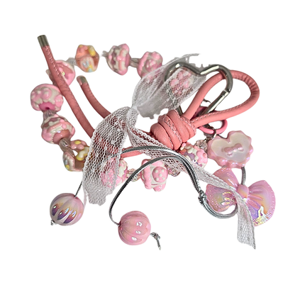 Handmade Cute Bag Charm Keychains -  Baby Pink