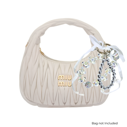 Handmade Cute Bag Charm Keychains -  Soft white