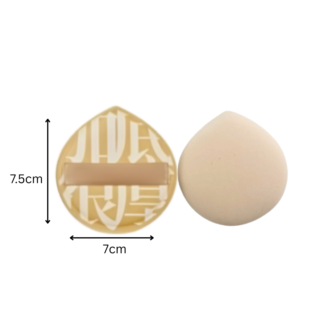 Professional Cosmetic Triangle Makeup Air Cushion Sponge Yellow Print - Medium