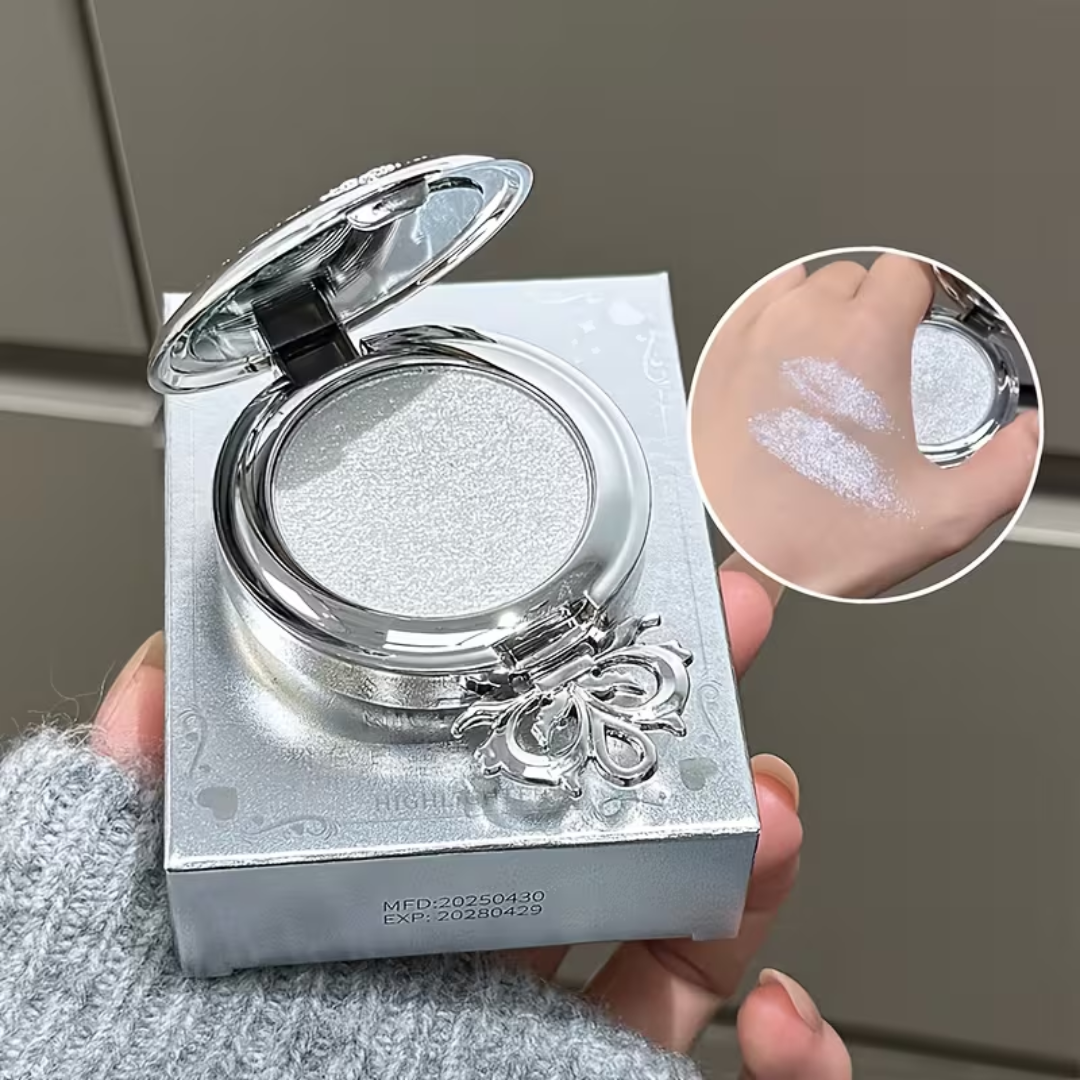 NICEKEY Pink Ballet Monochrome Highlighter Powder Silver Sparkle 03 – 4.8g