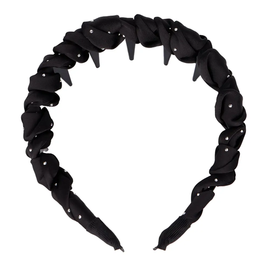 Korean Style Black Polka Dot Headband – BLK/WHT