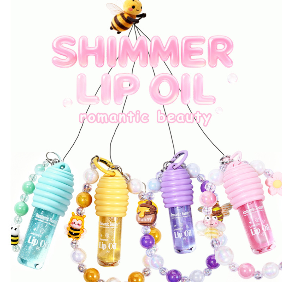 Romantic Beauty Lip Shimmer Oil Keychain 5ml - 01(yellow banana)