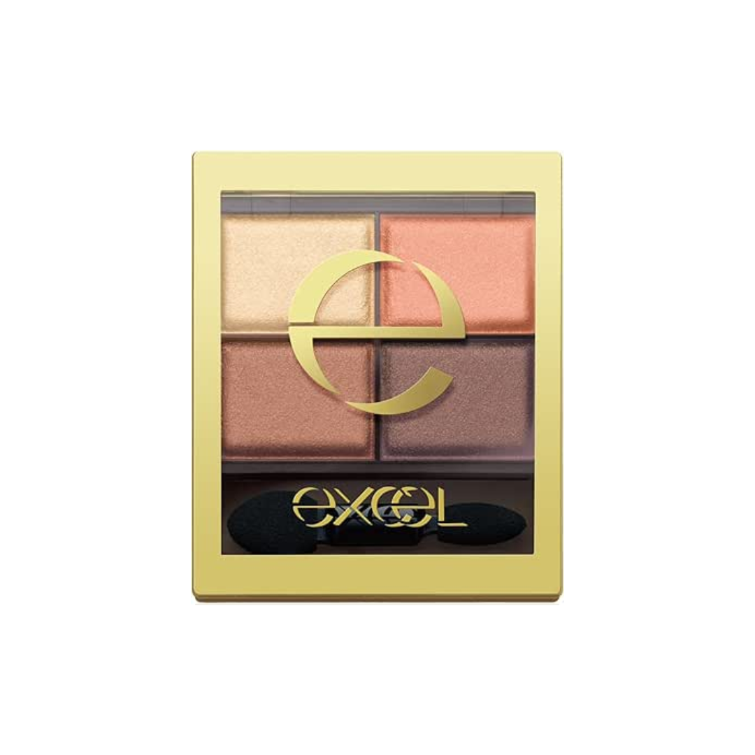 Excel 4 Color Skinny Rich Eye Shadow Palette SR05 Warm Brown 4.3g