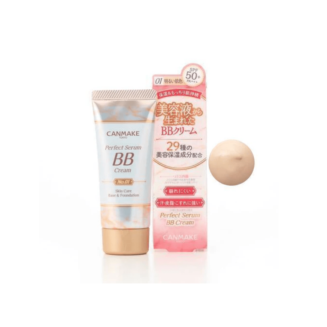 CANMAKE Perfect Serum BB Cream SPF50+ PA+++ 01 Light N 30g - CJL Beauty & HomeCANMAKE Perfect Serum BB Cream SPF50+ PA+++ 01 Light N 30g