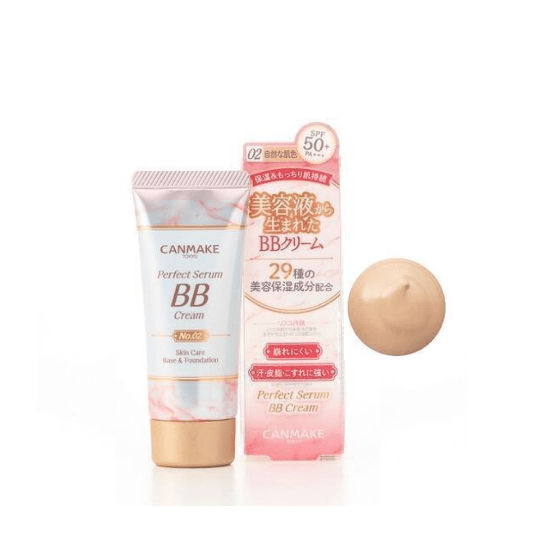 CANMAKE Perfect Serum BB Cream SPF50+ PA+++ 02 Natural N 30g - CJL Beauty & HomeCANMAKE Perfect Serum BB Cream SPF50+ PA+++ 02 Natural N 30g