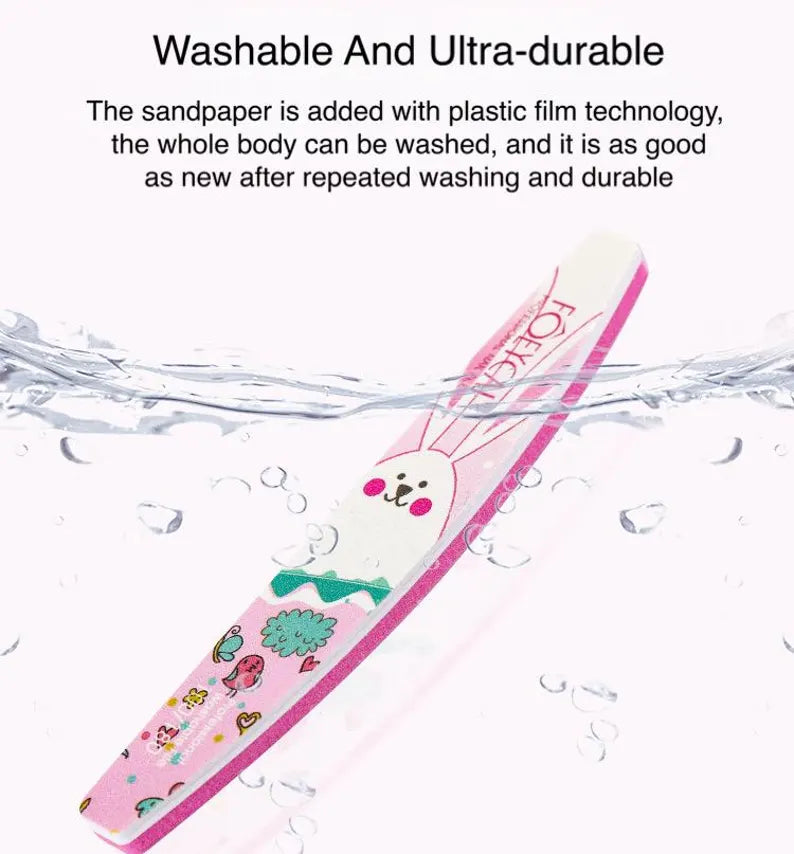 Cute Bunny Washable Nail File – Ultra Durable Nail Buffer